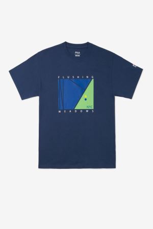 FILA Nyc Court Tee Shirts Navy,Mens Tennis | CA.SABXGJ601